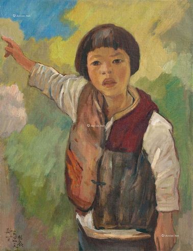 吕斯百1947年作小女孩