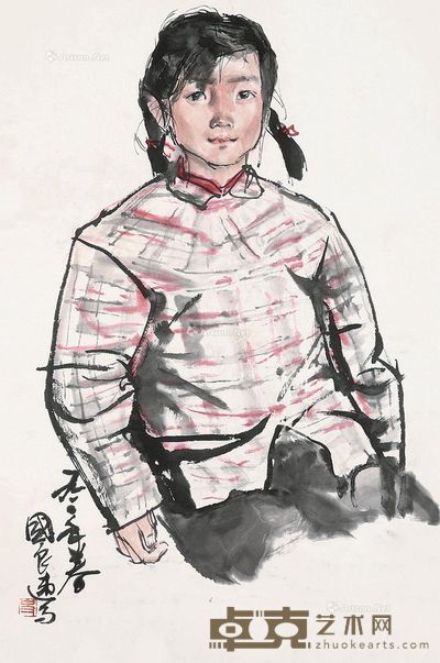 史国良 人物 69×45cm