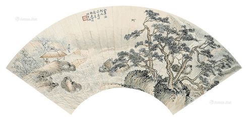 沉重烟 山水人物