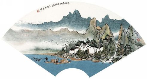 方骏 山水