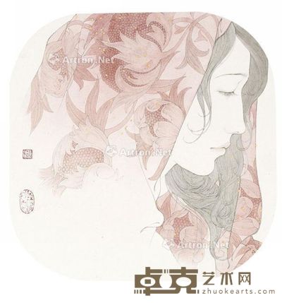 刘瑶 人物 33×33cm