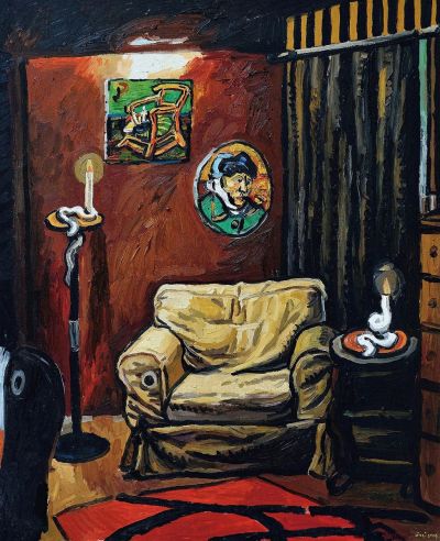 2009年作 书房（米色沙发） 布面油画