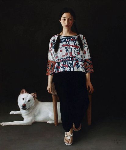 李贵君 少女与狗
