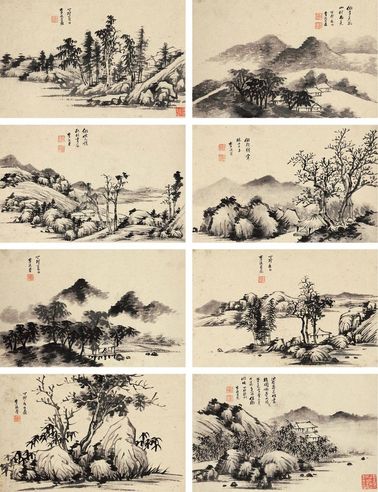 李流芳 仿古山水册