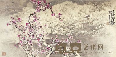 赵鸿月 玉骨迎春雪 70×140cm