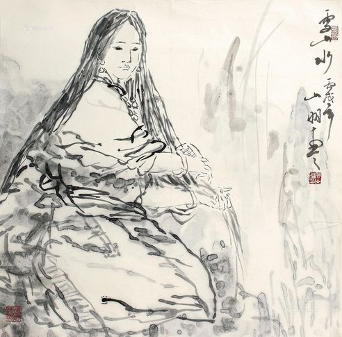 吴山明 雪山水