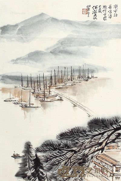 何海霞 百舸争流 51×34.5cm