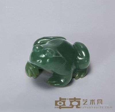 清 翡翠青蛙镇纸 长5.5cm