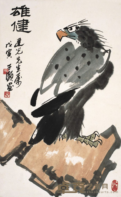 夏子颐 英雄独立 69×43cm