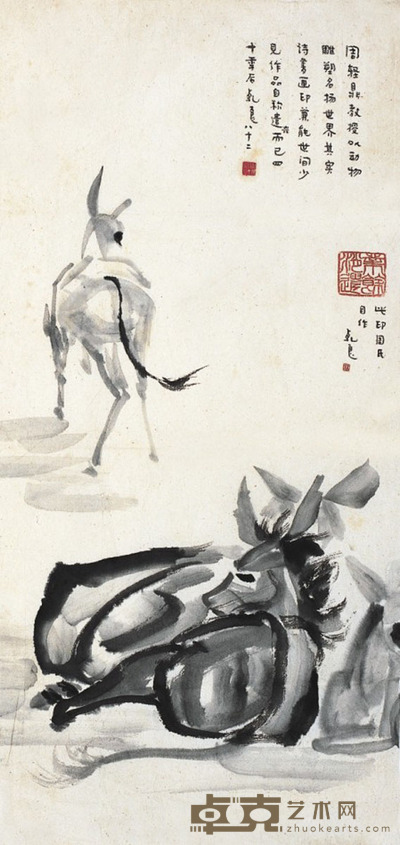 周轻鼎 驴 65×31cm