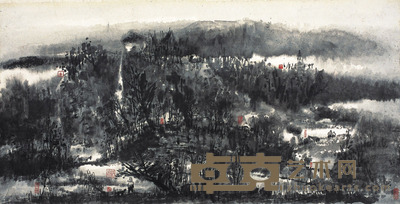 曾宓 山水清音图 138×68cm