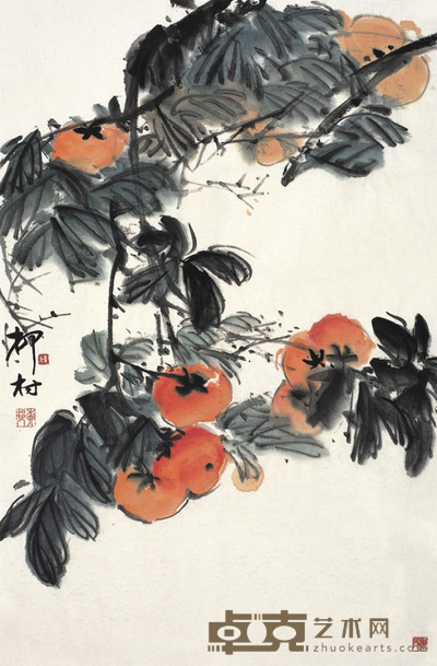 柳村 满林霜色 70×46cm