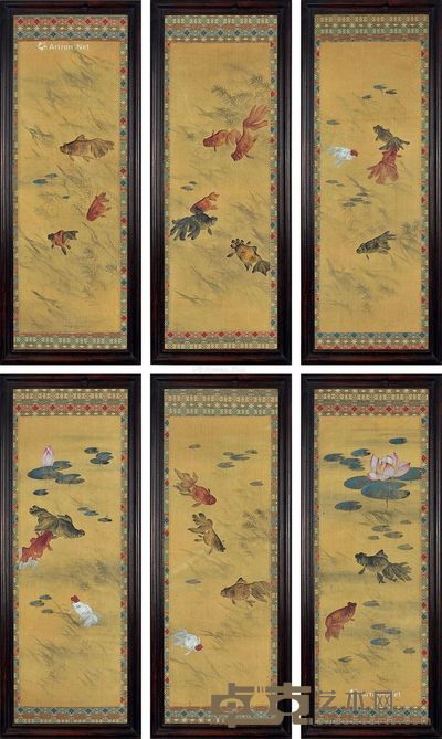 佚名 金鱼 59×20cm×6