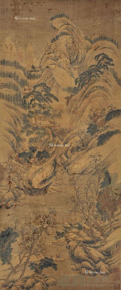 佚名 山水 84×34cm