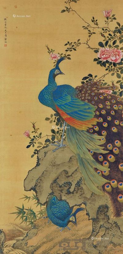 潘静淑 孔雀 113×55cm
