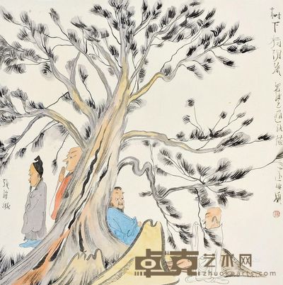 张津诚 树下有阴凉 66×66cm