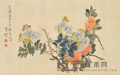 任伯年 花卉 43×28cm