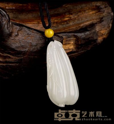 白玉籽料“福瓜”挂件 长3.55×宽1.91×高1.3cm；重13.2g