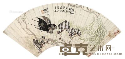 栗桂芬 花鸟 17.5×48cm