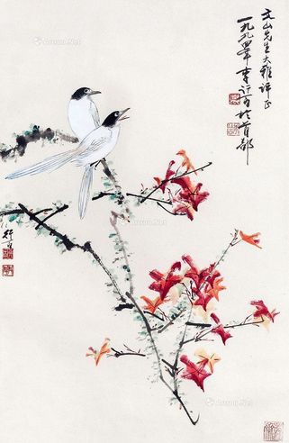 李行白 花鸟