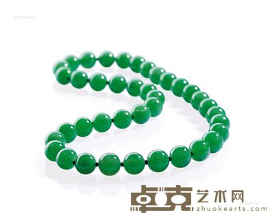 天然满绿翡翠珠链