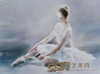 柳毅 芭蕾舞女孩 55×73.5cm
