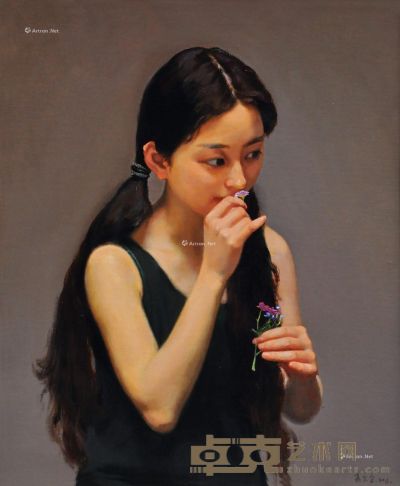 袁宗宝 小花 60×50cm