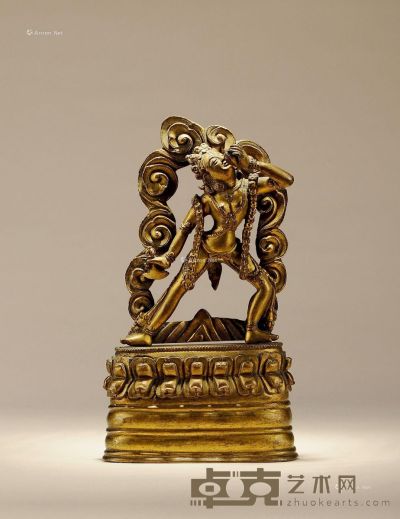 17世纪 铜鎏金金刚亥母 高15.5cm