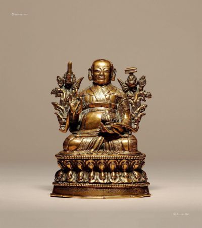 15世纪 铜索南伦珠像（错银错红铜）