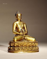 16世纪 铜鎏金无量寿佛