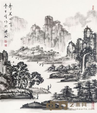 李才旺 山水 51×45cm