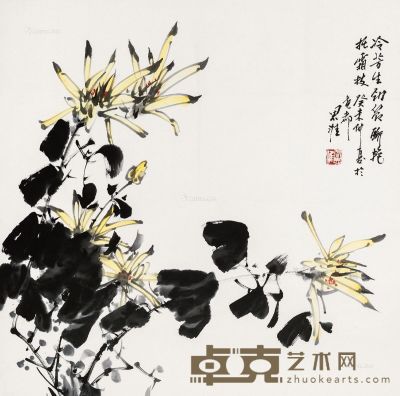 张思淮 花卉 67×67cm