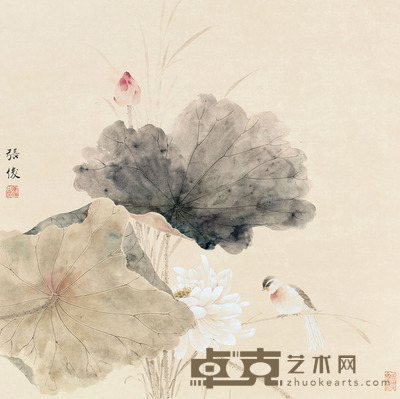 张俊 荷花 68*68 约4.2平尺