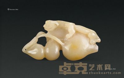 黄玉葫芦万代把件 7.6×4.2×2cm