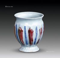青花釉里红抓斗 （一件）