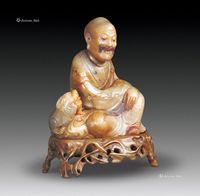 寿山伏虎罗汉摆件 （一件）