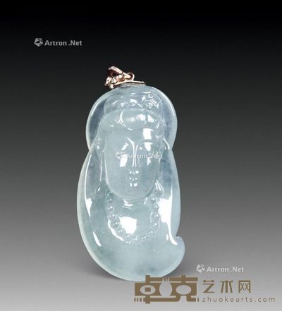 翡翠观音挂件 (一件) --