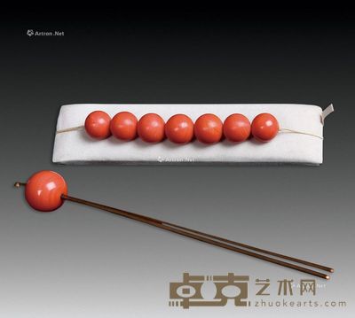珊瑚鎏头饰 (一件) --