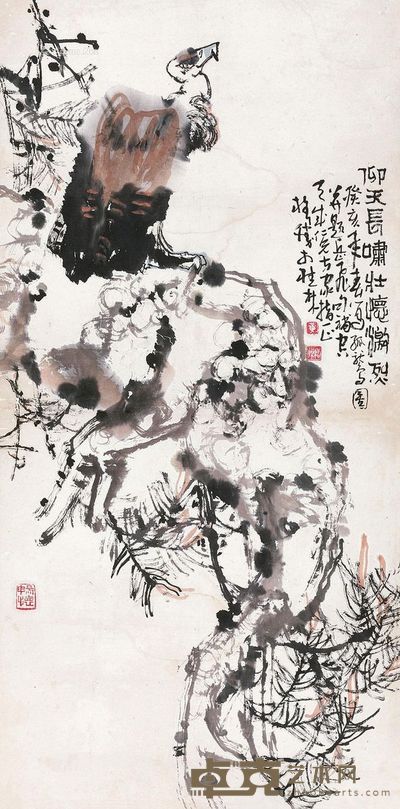 黄格胜 仰天长啸 100.5×52.5cm