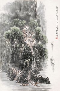 黄润华 江边小景