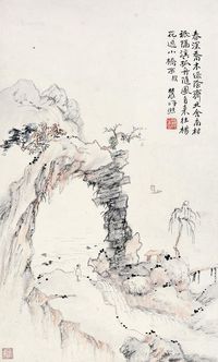 曾熙 春山挥友