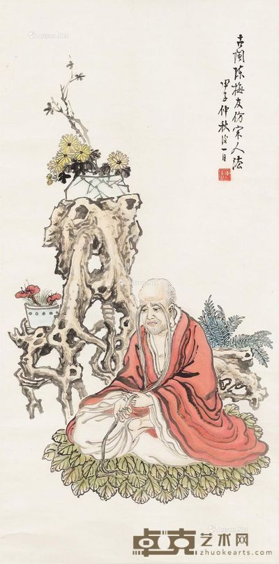 陈梅友 佛像 96×47cm
