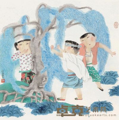 马小娟 捉迷藏 66×66cm