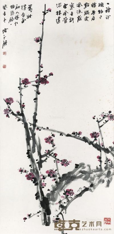 陈永锵 红梅 138×69cm