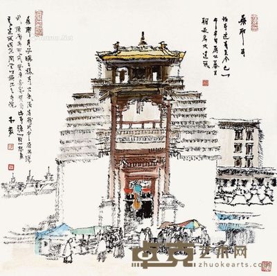 陈航 桑耶寺 68×68cm