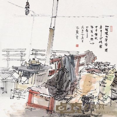 陈航 四姑娘山陈伦国厨屋 68×68cm