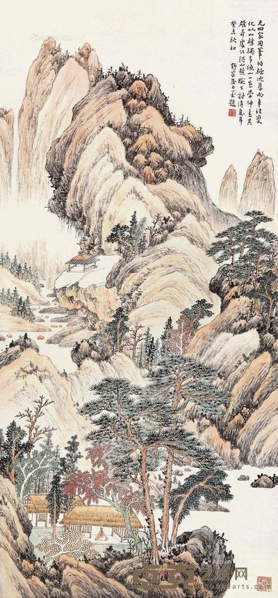 应野平 仿黄鹤山樵图 105×49cm