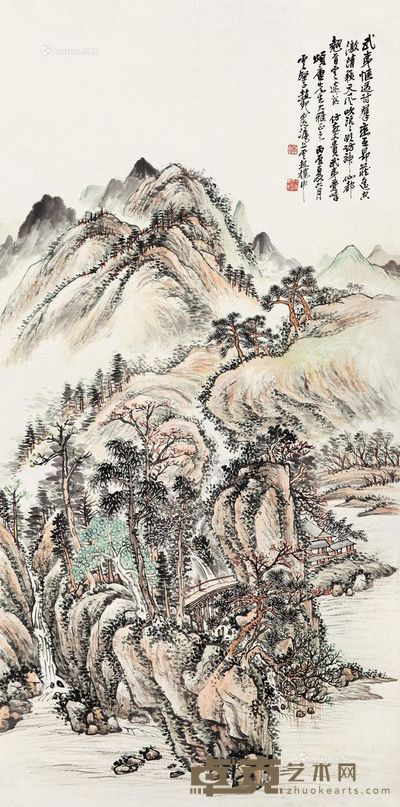 赵云壑 武夷叠嶂 128×64cm