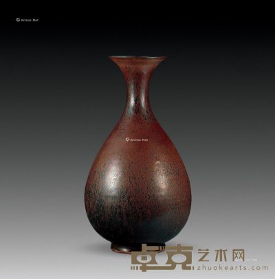 宋  长治窑仿建窑兔毫玉壶春瓶 高31cm