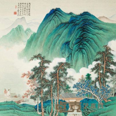 褚立民 疏林溪声 68.5×69cm